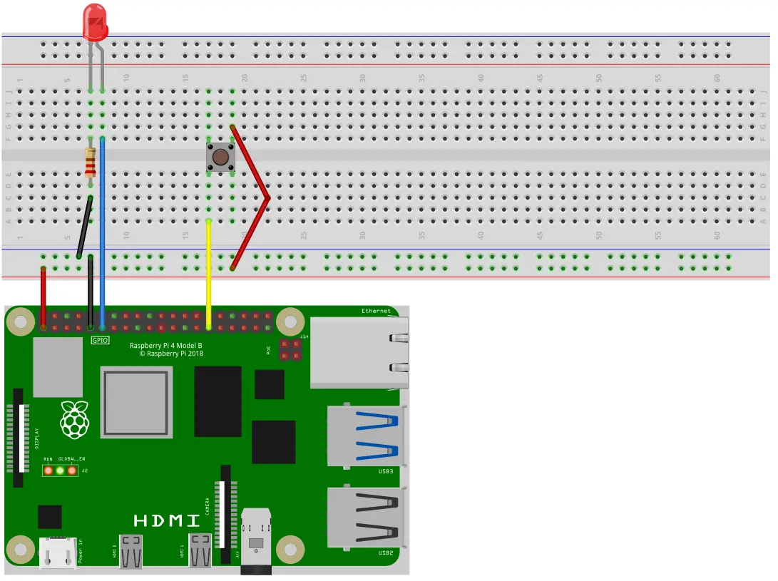 Circuit Diagram for reading a button press